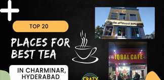 top 20 places for best tea in charminar hyderabad