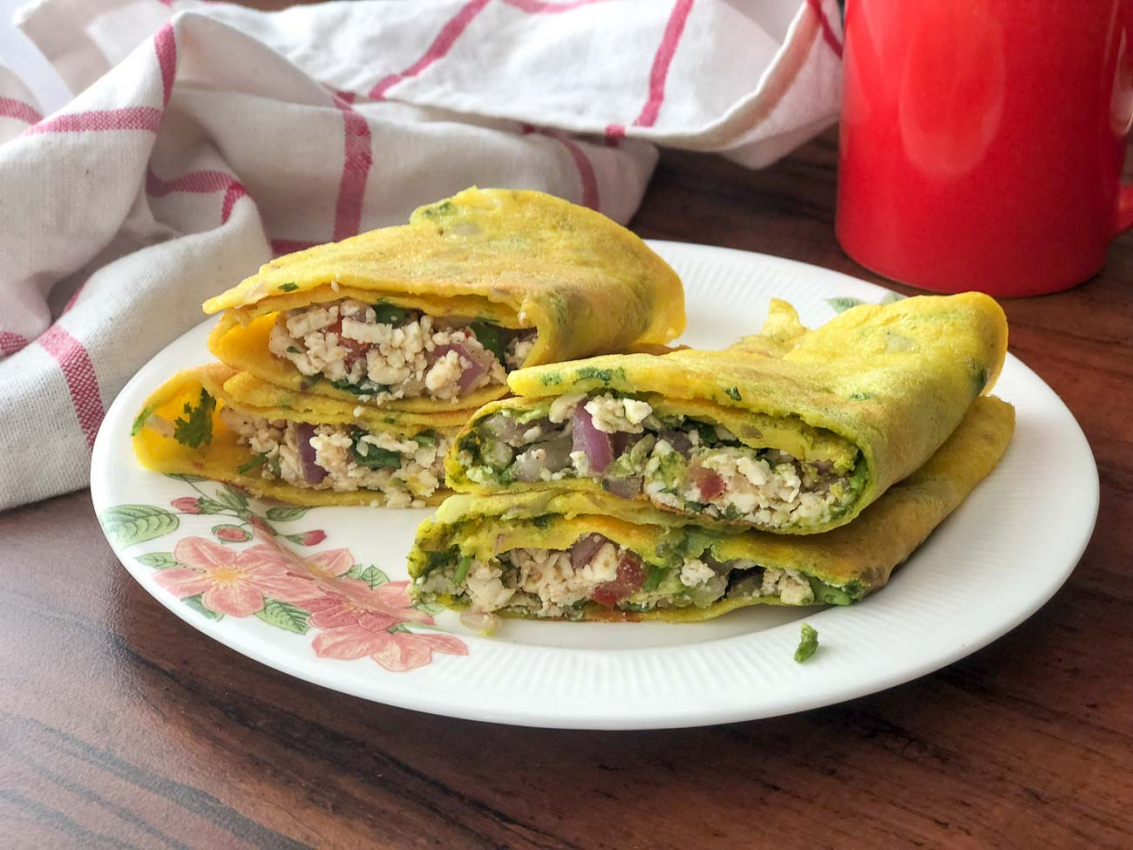 16. Moong Dal Chilla With Stuffed Paneer