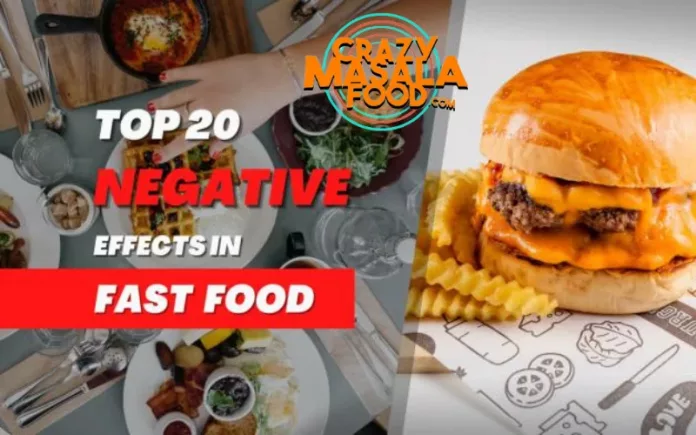20 Negative Effects Of Fast Food