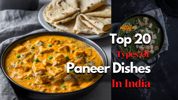 top 20 types of paneer dishes in india