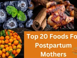 Top 20 Foods For Postpartum Mothers