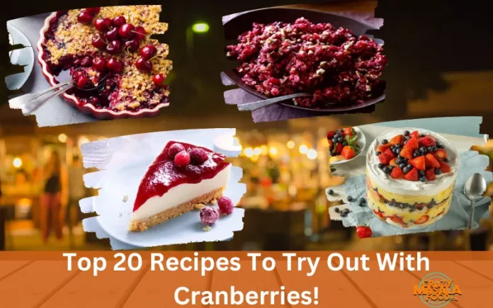 Top 20 Recipes To Try Out With Cranberries!