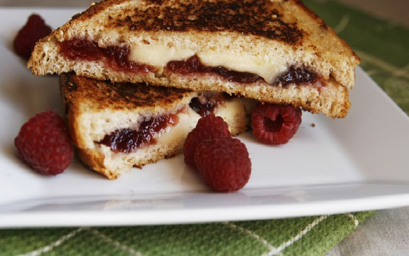 brie-and-raspberry-grilled-cheese