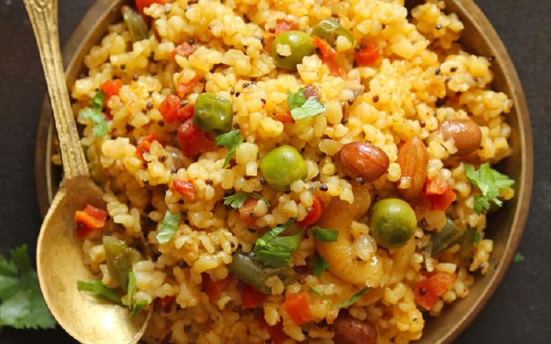 dalia-upma-with-paneer