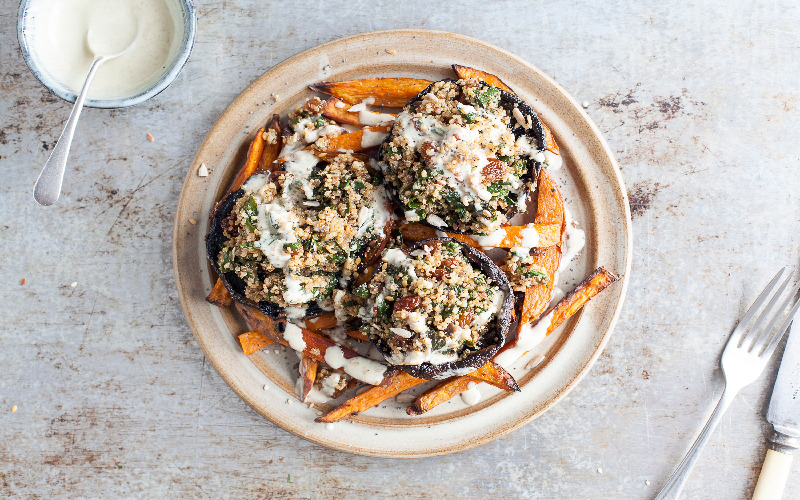 quinoa-and-spinach-stuffed-mushrooms