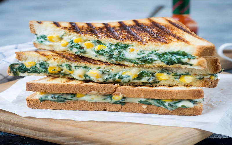 spinach-corn-sandwich-recipe