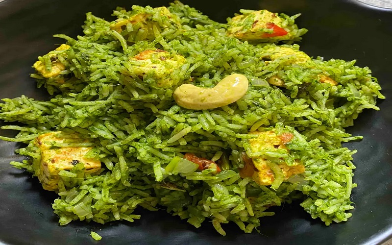spinach-paneer-pulao