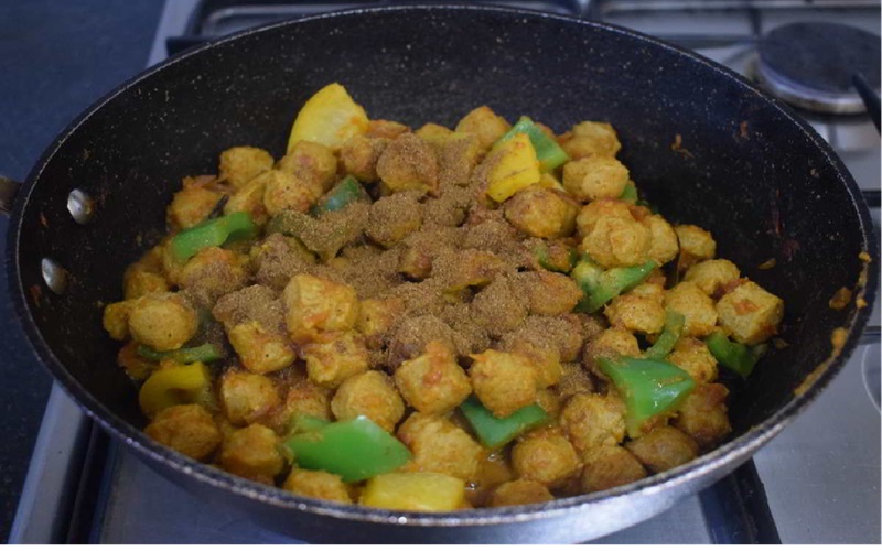 kadai-soya-chunks