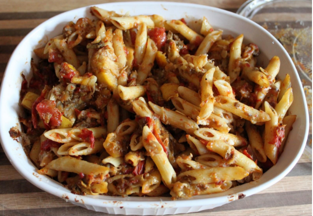 Baked-eggplant-pasta