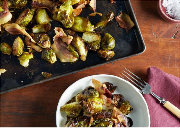Balsamic-and-Brussels-Rice-Bake
