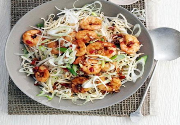 Garlic-Prawns-with-Rice-Noodles