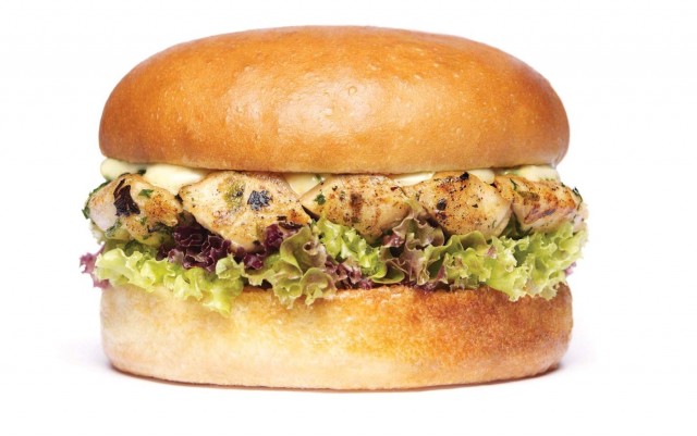 Mutton Seekh Burger At Burger Hub