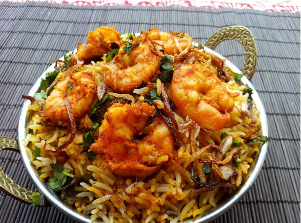 Prawn-Biryani-with-coconut-milk