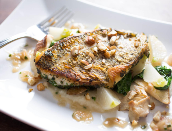 Sea-Bass-with-Mushrooms