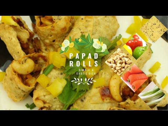 How To Make Papad Rolls- Quick One Minute Video